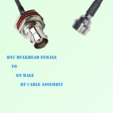 BNC Bulkhead Female to QN Male RF Cable Assembly