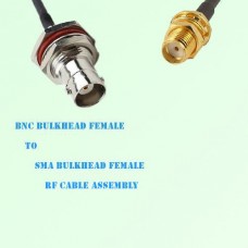 BNC Bulkhead Female to SMA Bulkhead Female RF Cable Assembly
