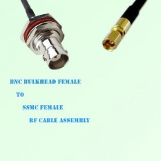 BNC Bulkhead Female to SSMC Female RF Cable Assembly