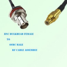 BNC Bulkhead Female to SSMC Male RF Cable Assembly