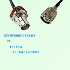 BNC Bulkhead Female to TNC Male RF Cable Assembly
