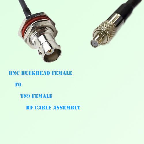 BNC Bulkhead Female to TS9 Female RF Cable Assembly
