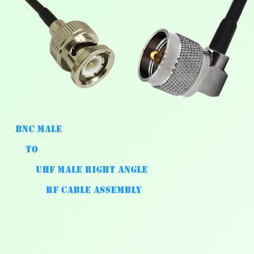 BNC Male to UHF Male Right Angle RF Cable Assembly