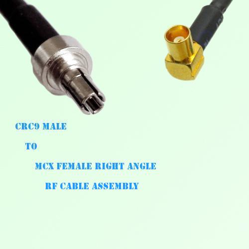 CRC9 Male to MCX Female Right Angle RF Cable Assembly