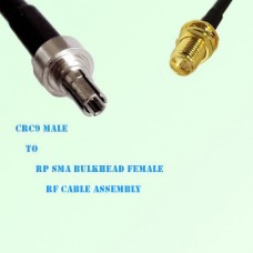 CRC9 Male to RP SMA Bulkhead Female RF Cable Assembly