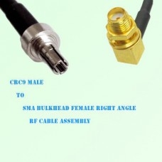 CRC9 Male to SMA Bulkhead Female Right Angle RF Cable Assembly