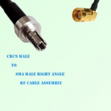 CRC9 Male to SMA Male Right Angle RF Cable Assembly