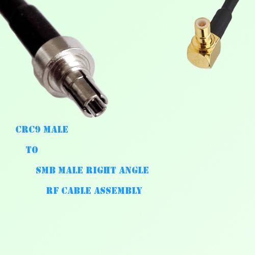 CRC9 Male to SMB Male Right Angle RF Cable Assembly