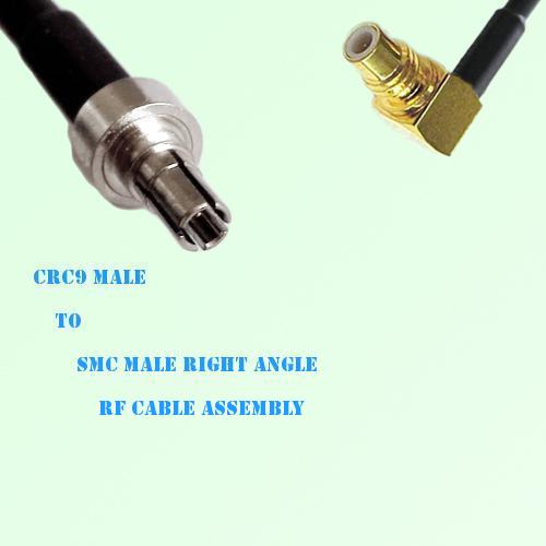CRC9 Male to SMC Male Right Angle RF Cable Assembly