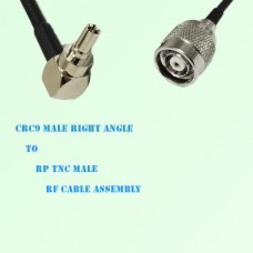 CRC9 Male Right Angle to RP TNC Male RF Cable Assembly