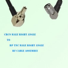 CRC9 Male Right Angle to RP TNC Male Right Angle RF Cable Assembly