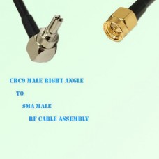 CRC9 Male Right Angle to SMA Male RF Cable Assembly