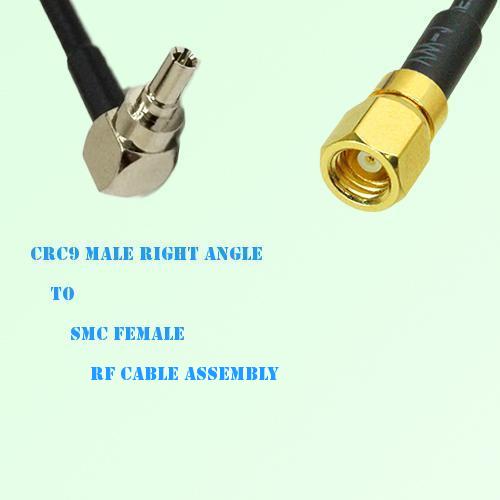 CRC9 Male Right Angle to SMC Female RF Cable Assembly