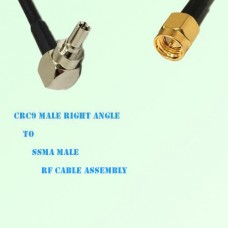 CRC9 Male Right Angle to SSMA Male RF Cable Assembly
