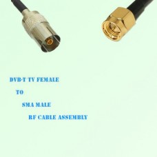 DVB-T TV Female to SMA Male RF Cable Assembly
