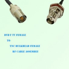 DVB-T TV Female to TNC Bulkhead Female RF Cable Assembly