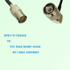 DVB-T TV Female to TNC Male Right Angle RF Cable Assembly