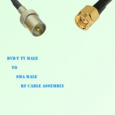 DVB-T TV Male to SMA Male RF Cable Assembly