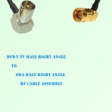 DVB-T TV Male Right Angle to SMA Male Right Angle RF Cable Assembly