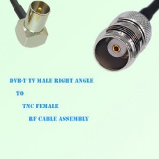 DVB-T TV Male Right Angle to TNC Female RF Cable Assembly