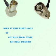 DVB-T TV Male Right Angle to TNC Male Right Angle RF Cable Assembly