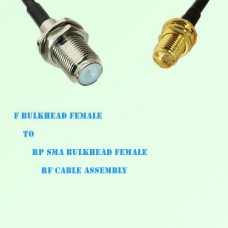 F Bulkhead Female to RP SMA Bulkhead Female RF Cable Assembly