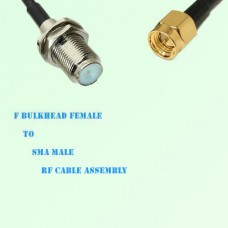 F Bulkhead Female to SMA Male RF Cable Assembly