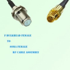 F Bulkhead Female to SSMA Female RF Cable Assembly
