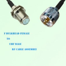 F Bulkhead Female to UHF Male RF Cable Assembly