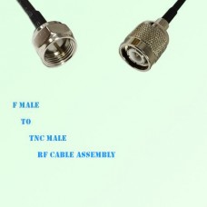 F Male to TNC Male RF Cable Assembly