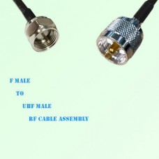 F Male to UHF Male RF Cable Assembly