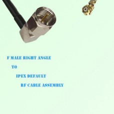 F Male Right Angle to IPEX RF Cable Assembly