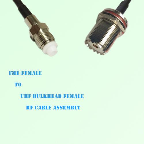 FME Female to UHF Bulkhead Female RF Cable Assembly