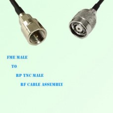 FME Male to RP TNC Male RF Cable Assembly