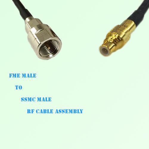 FME Male to SSMC Male RF Cable Assembly