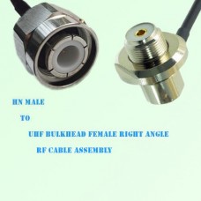 HN Male to UHF Bulkhead Female Right Angle RF Cable Assembly