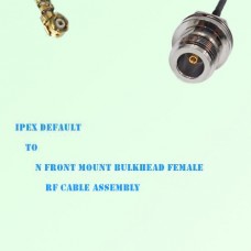 IPEX to N Front Mount Bulkhead Female RF Cable Assembly