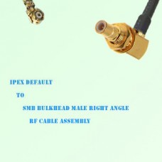 IPEX to SMB Bulkhead Male Right Angle RF Cable Assembly