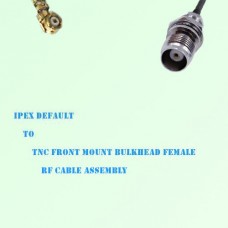 IPEX to TNC Front Mount Bulkhead Female RF Cable Assembly