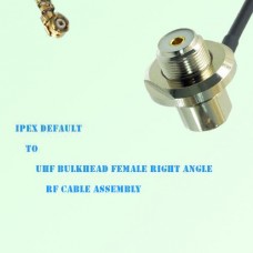 IPEX to UHF Bulkhead Female Right Angle RF Cable Assembly