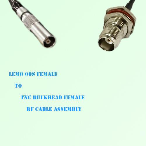 Lemo FFA 00S Female to TNC Bulkhead Female RF Cable Assembly