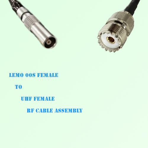 Lemo FFA 00S Female to UHF Female RF Cable Assembly