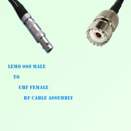 Lemo FFA 00S Male to UHF Female RF Cable Assembly