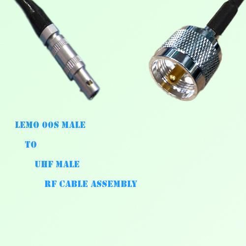 Lemo FFA 00S Male to UHF Male RF Cable Assembly
