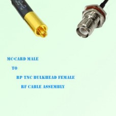 MC-Card Male to RP TNC Bulkhead Female RF Cable Assembly