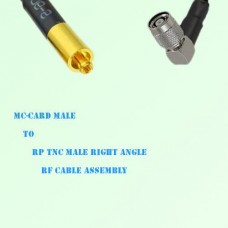MC-Card Male to RP TNC Male Right Angle RF Cable Assembly