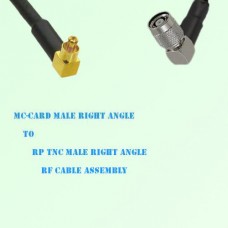 MC-Card Male Right Angle to RP TNC Male Right Angle RF Cable Assembly