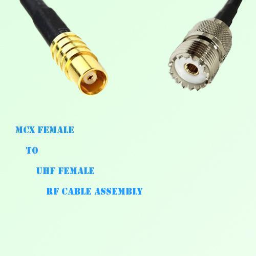 MCX Female to UHF Female RF Cable Assembly