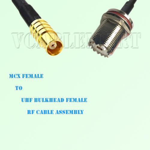 MCX Female to UHF Bulkhead Female RF Cable Assembly
