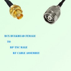 MCX Bulkhead Female to RP TNC Male RF Cable Assembly